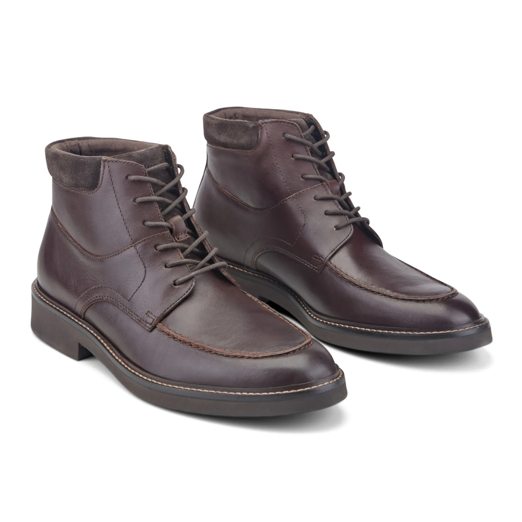 Men's Macklin Moc Toe Lace-Up Leather Boots