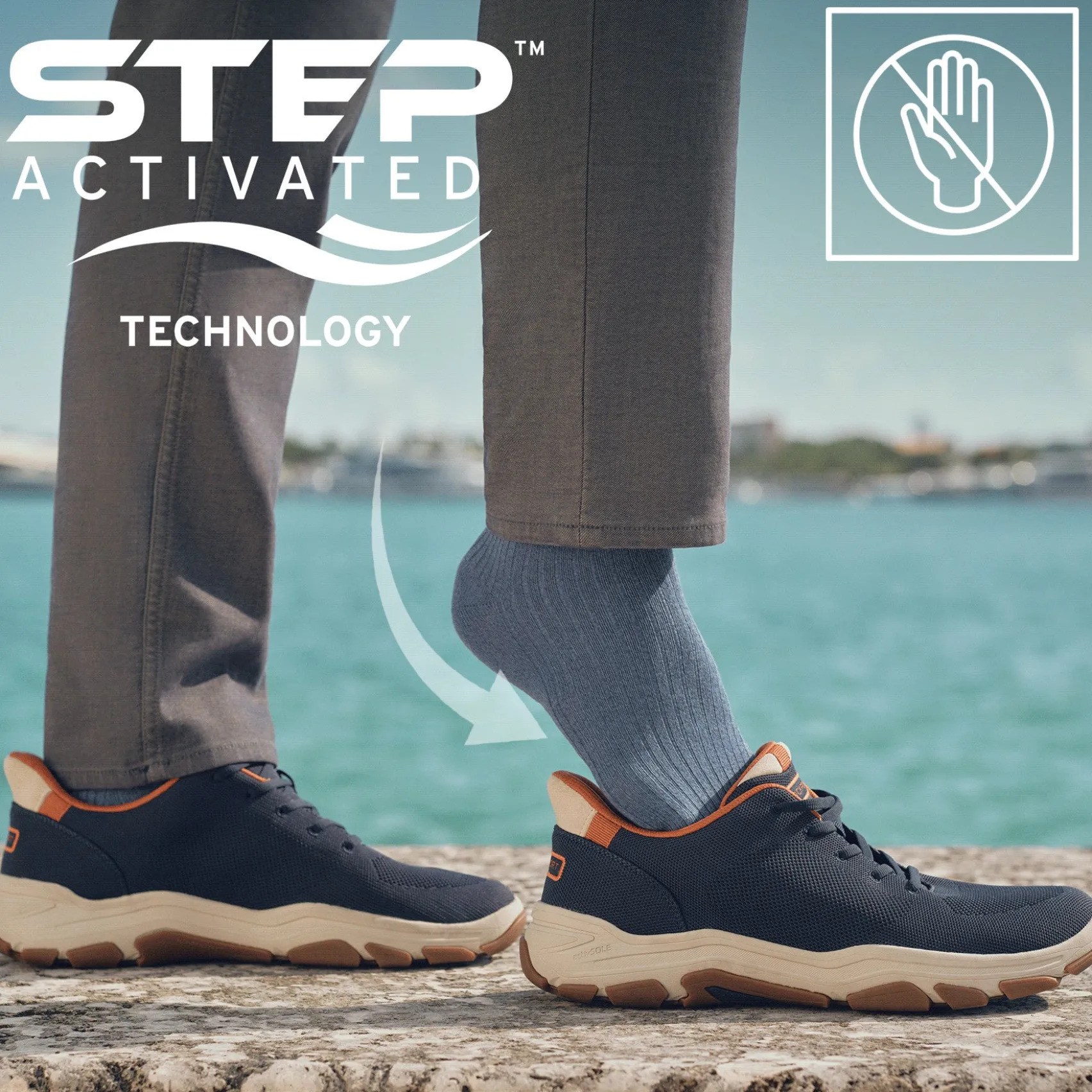 Men's Rafferty Step Activated Lace-up Casual Sneakers